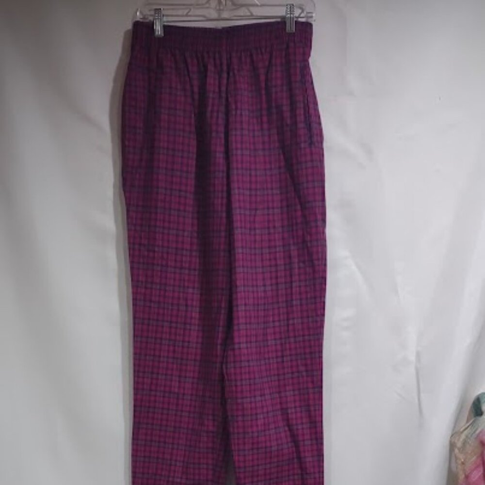 KORET SPORT VINTAGE 1980, HOT PINK & DARK BLUE PLAID SPRING OR FALL GOLF 16R